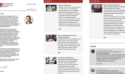 Der kostenfreie Newsletter des Mittelstand 4.0-Kompetenzzentrum eStandards