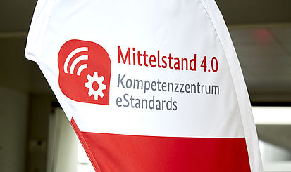 Mittelstand 4.0-Kompetenzzentrum eStandards Flagge Mittelstand 4.0-Kompetenzzentrum eStandards Banner