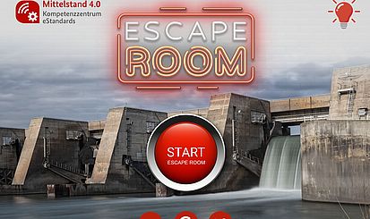 Kompetenzzentrum estandards Escape Room Startschirm