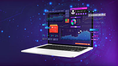 Computer mit Statistiken