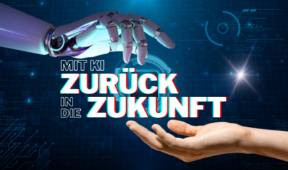 Roboter und menschliche Hand