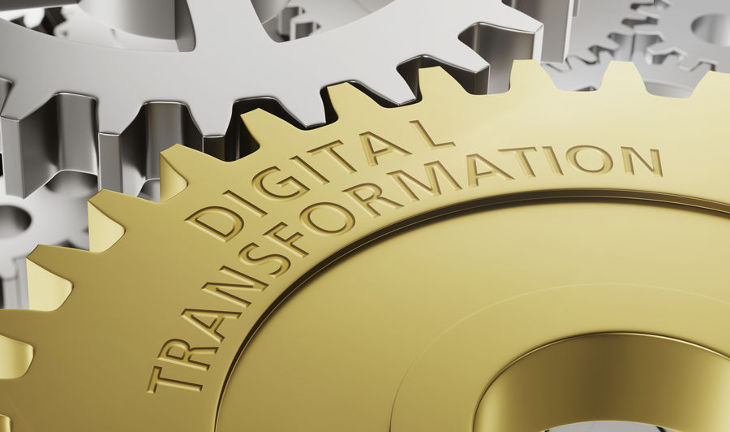 2 Zahnräder "Digital Transformation"